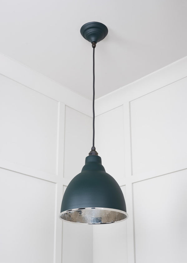 Hammered Nickel Brindley Pendant by From The Anvil