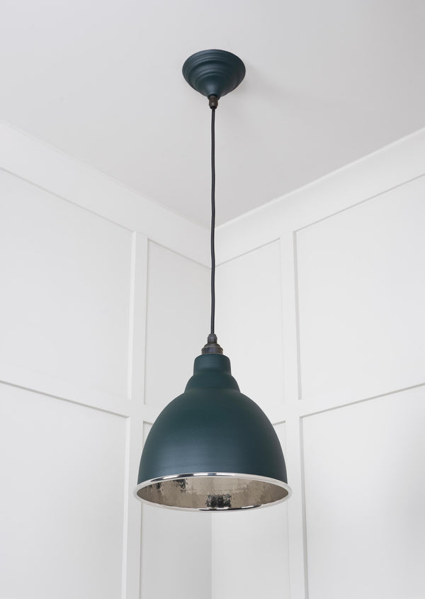 Hammered Nickel Brindley Pendant by From The Anvil