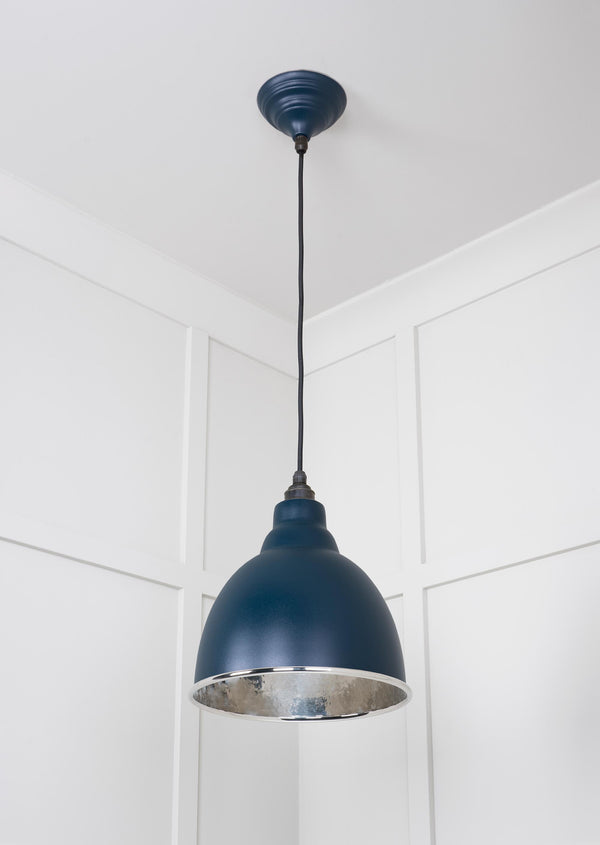Hammered Nickel Brindley Pendant by From The Anvil