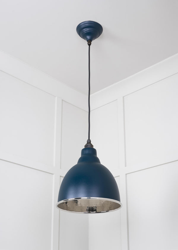 Hammered Nickel Brindley Pendant by From The Anvil