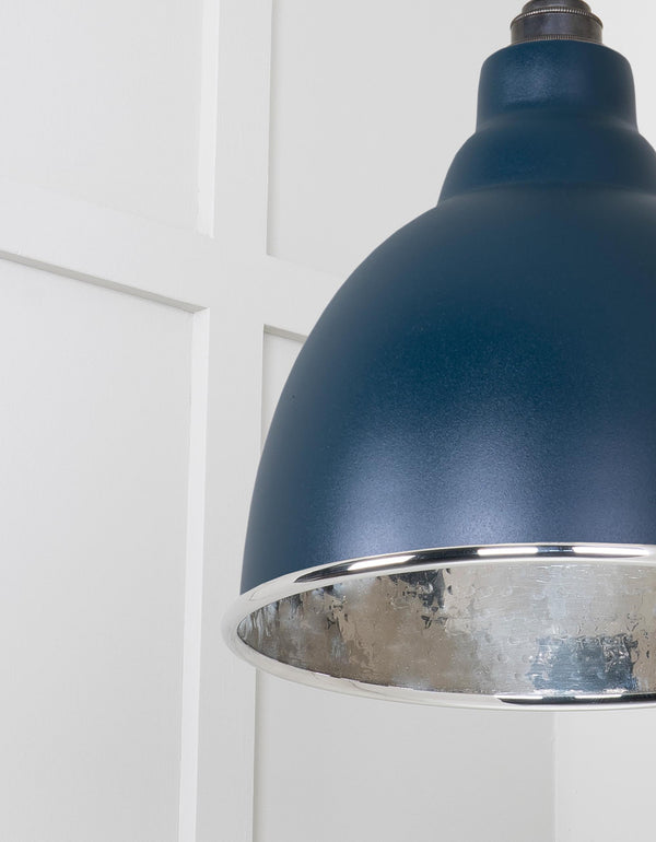 Hammered Nickel Brindley Pendant by From The Anvil