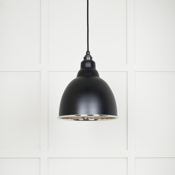Hammered Nickel Brindley Pendant by From The Anvil