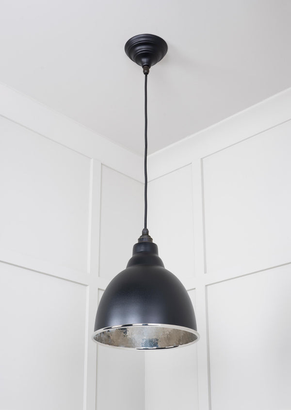 Hammered Nickel Brindley Pendant by From The Anvil