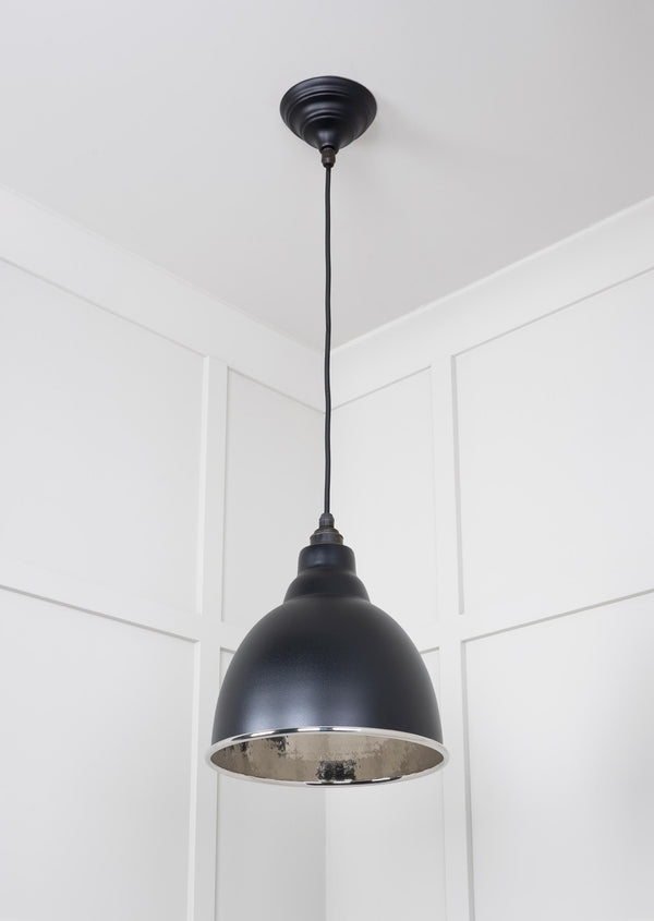 Hammered Nickel Brindley Pendant by From The Anvil