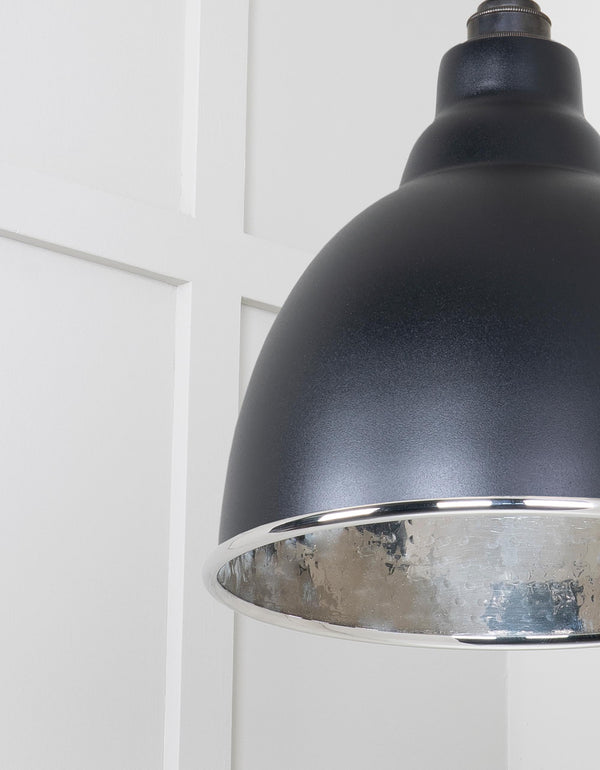 Hammered Nickel Brindley Pendant by From The Anvil