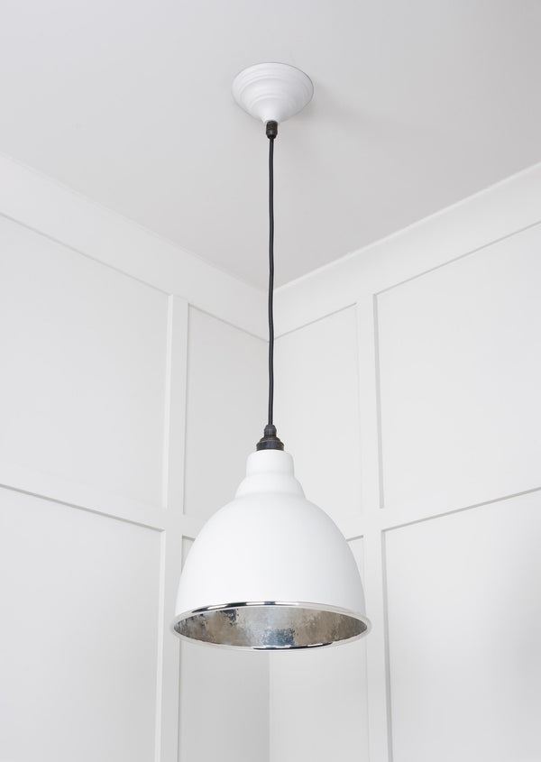 Hammered Nickel Brindley Pendant by From The Anvil