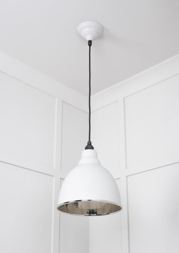 Hammered Nickel Brindley Pendant by From The Anvil