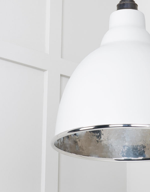 Hammered Nickel Brindley Pendant by From The Anvil