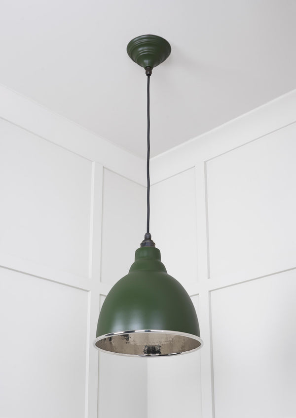 Hammered Nickel Brindley Pendant by From The Anvil