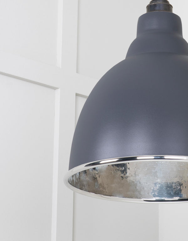 Hammered Nickel Brindley Pendant by From The Anvil