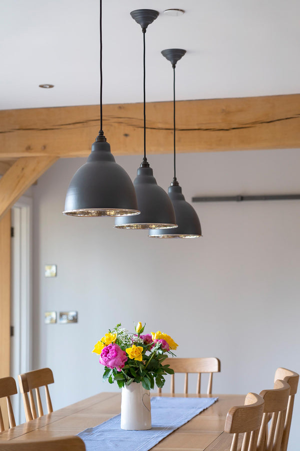Hammered Nickel Brindley Pendant by From The Anvil
