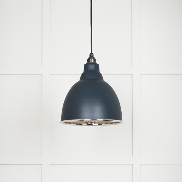Hammered Nickel Brindley Pendant by From The Anvil