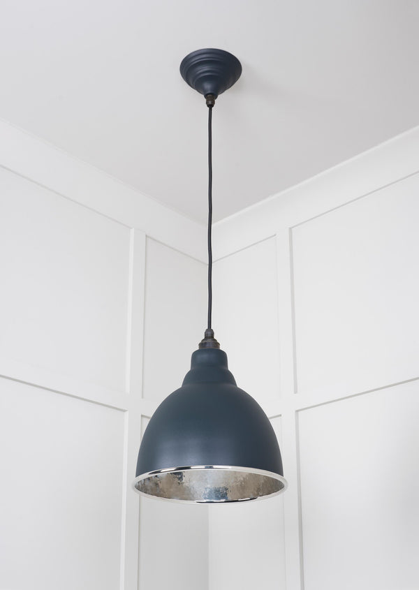 Hammered Nickel Brindley Pendant by From The Anvil