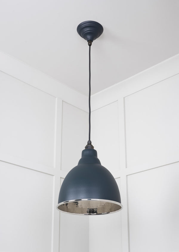 Hammered Nickel Brindley Pendant by From The Anvil