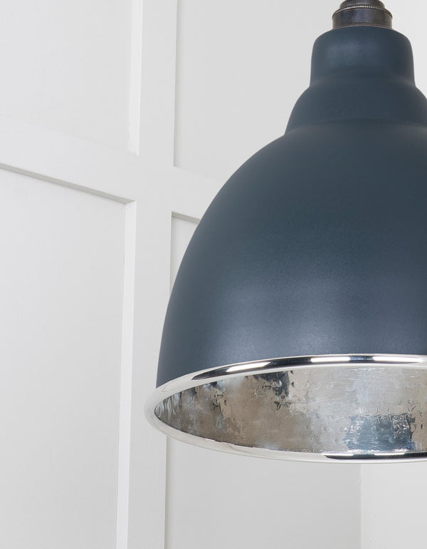 Hammered Nickel Brindley Pendant by From The Anvil