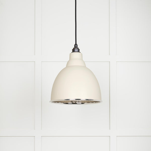 Hammered Nickel Brindley Pendant by From The Anvil