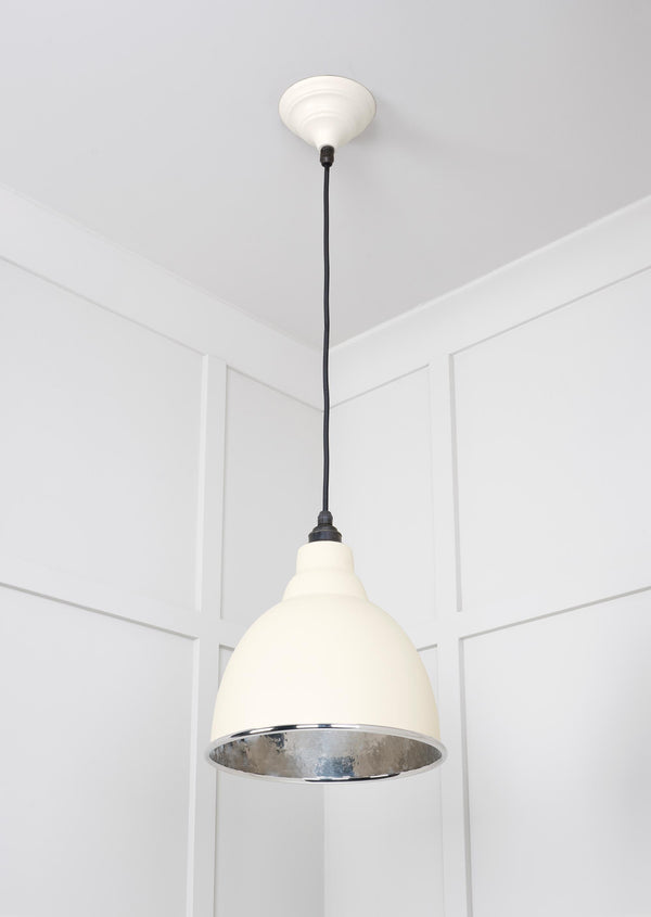 Hammered Nickel Brindley Pendant by From The Anvil