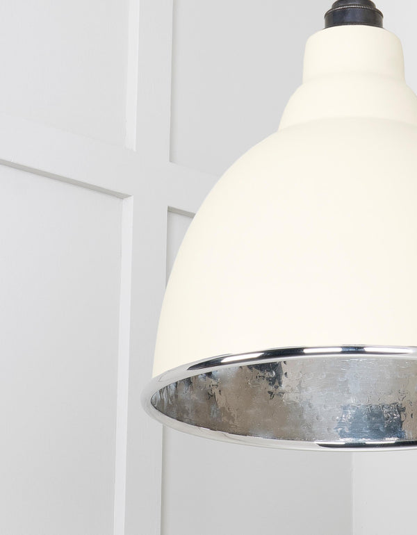 Hammered Nickel Brindley Pendant by From The Anvil