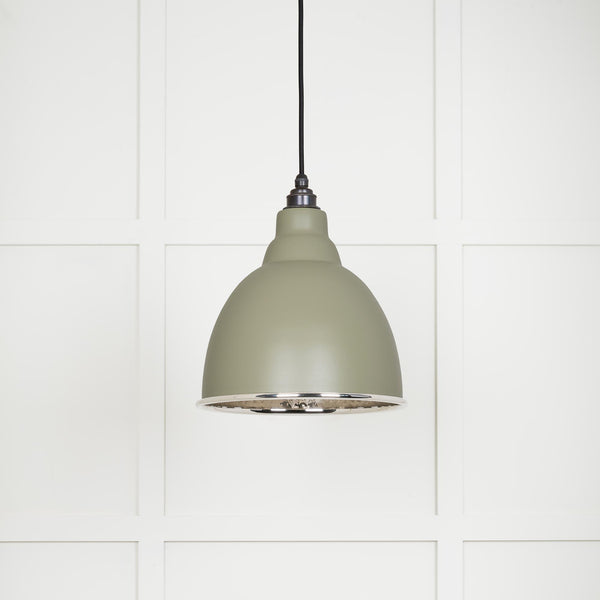 Hammered Nickel Brindley Pendant by From The Anvil