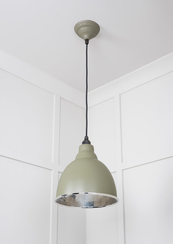 Hammered Nickel Brindley Pendant by From The Anvil