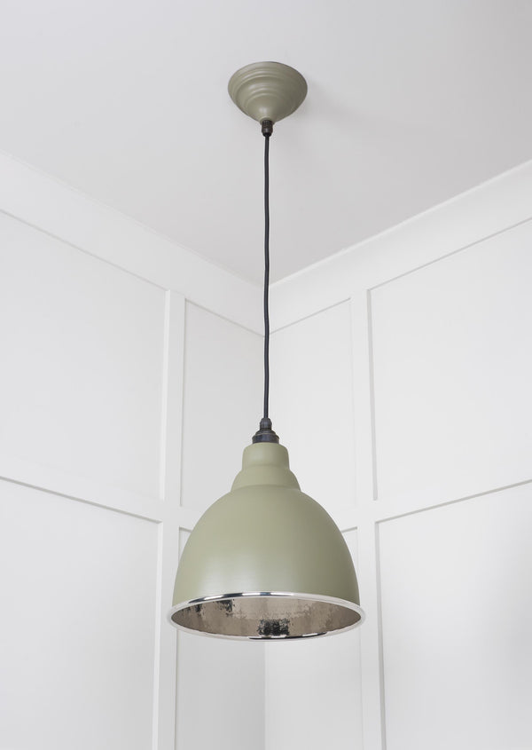 Hammered Nickel Brindley Pendant by From The Anvil