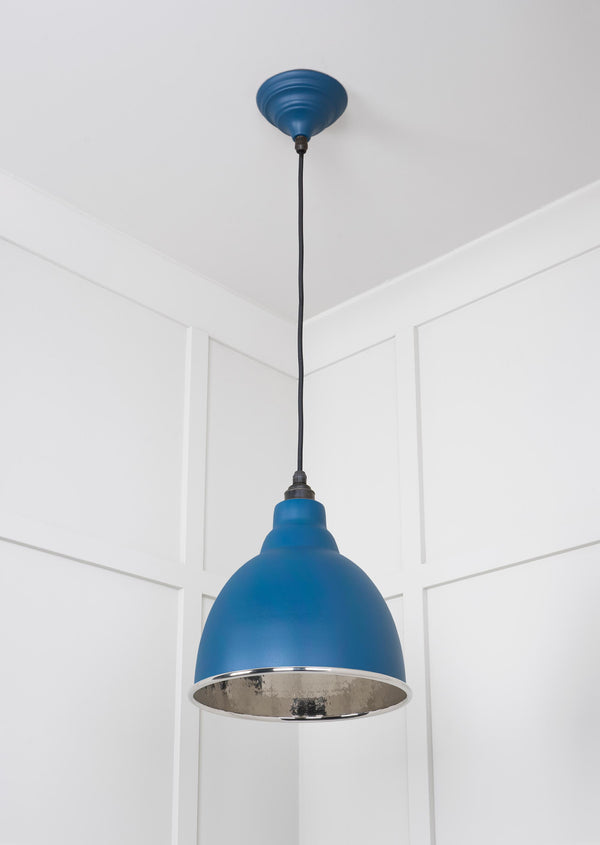 Hammered Nickel Brindley Pendant by From The Anvil
