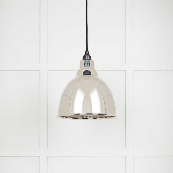 Hammered Nickel Brindley Pendant by From The Anvil