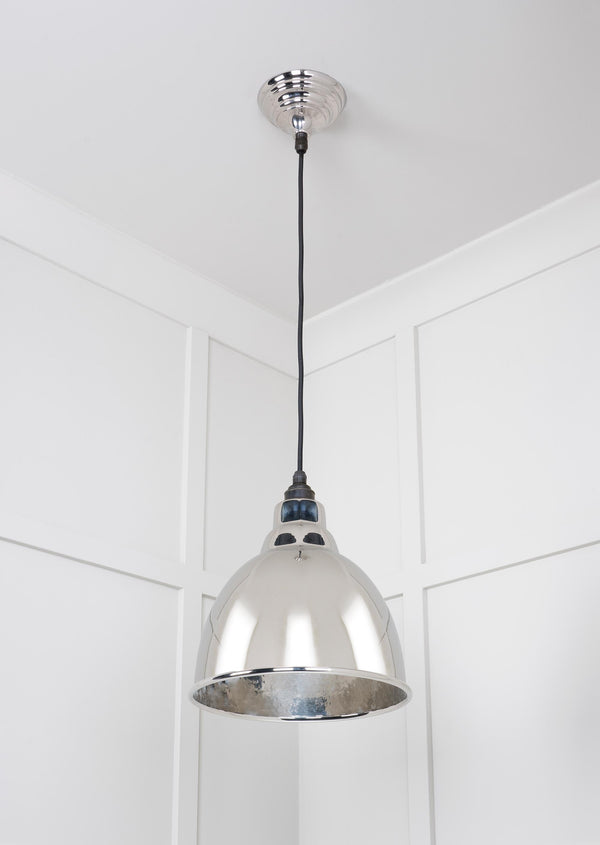 Hammered Nickel Brindley Pendant by From The Anvil