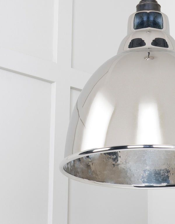 Hammered Nickel Brindley Pendant by From The Anvil