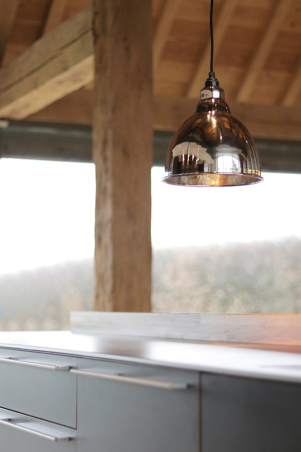 Hammered Nickel Brindley Pendant by From The Anvil