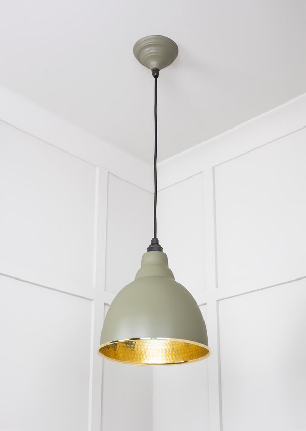Hammered Brass Brindley Pendant