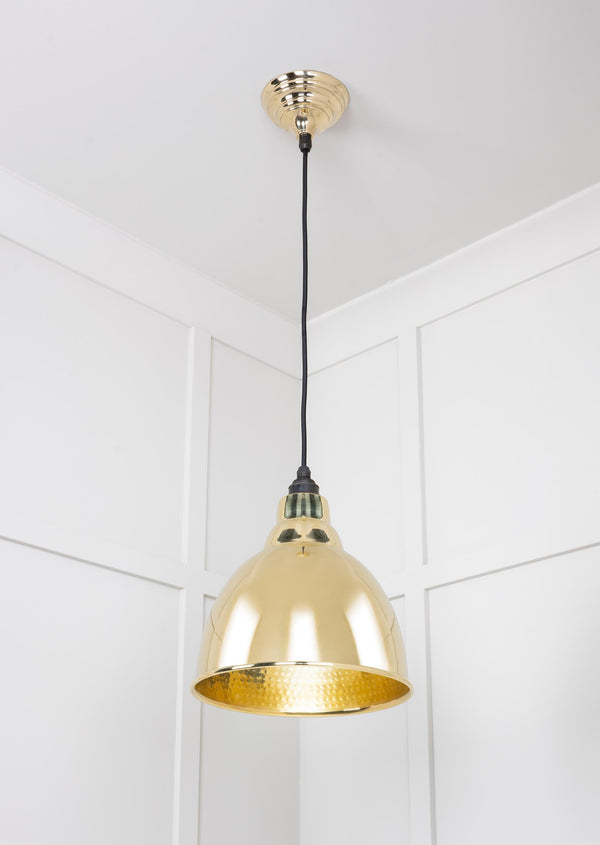 Hammered Brass Brindley Pendant