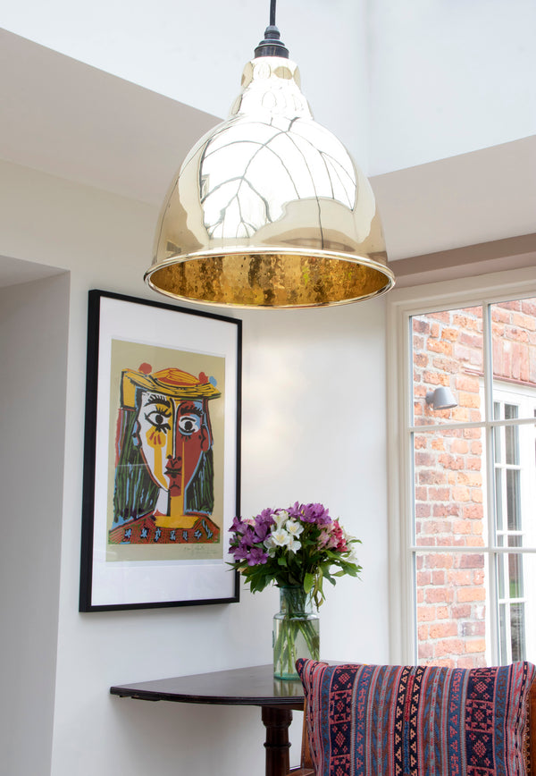 Hammered Brass Brindley Pendant