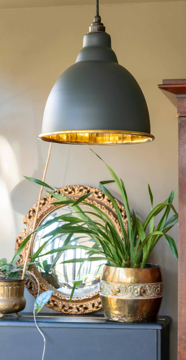 Smooth Brass Brindley Pendant