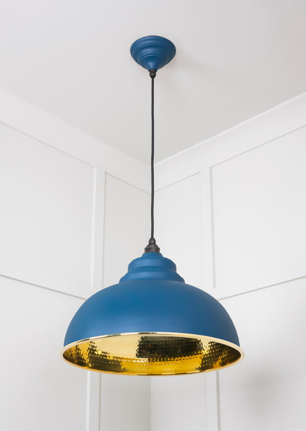 Hammered Brass Harborne Pendant