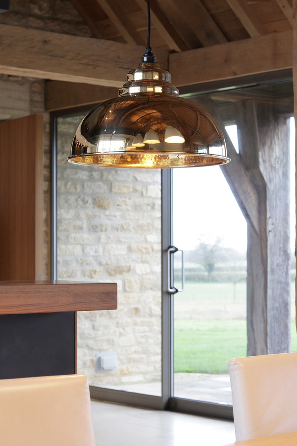 Hammered Brass Harborne Pendant