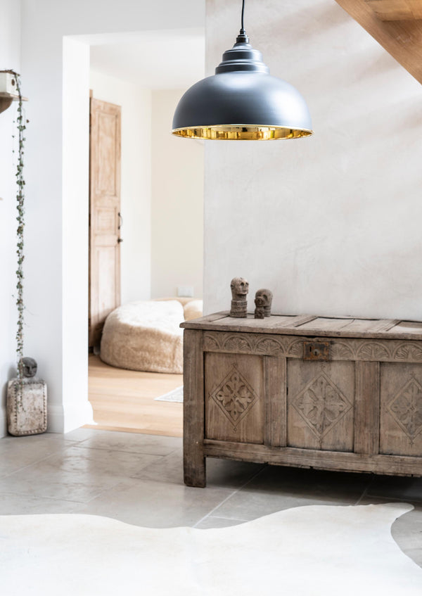 Smooth Brass Harborne Pendant