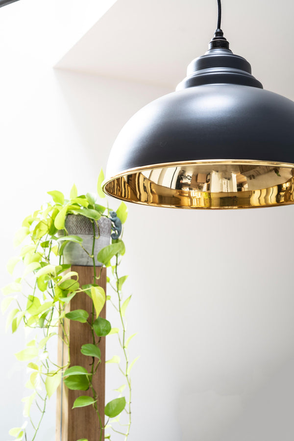 Smooth Brass Harborne Pendant