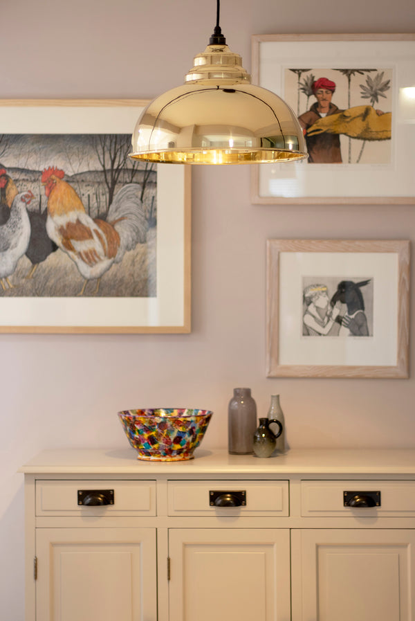 Smooth Brass Harborne Pendant