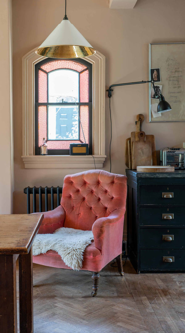 Hammered Brass Hockley Pendant