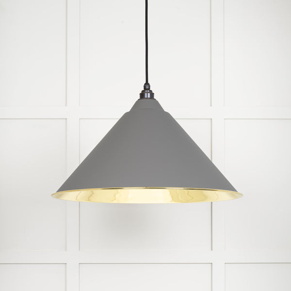 From The Anvil's Smooth Brass Smooth Brass Hockley Pendant
