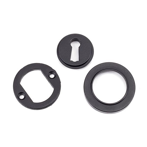 Matt Black Round Escutcheon (Plain)