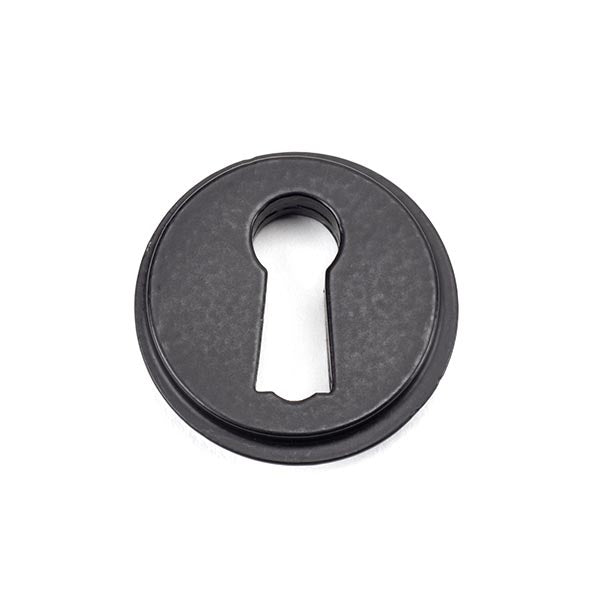 Matt Black Round Escutcheon (Plain)