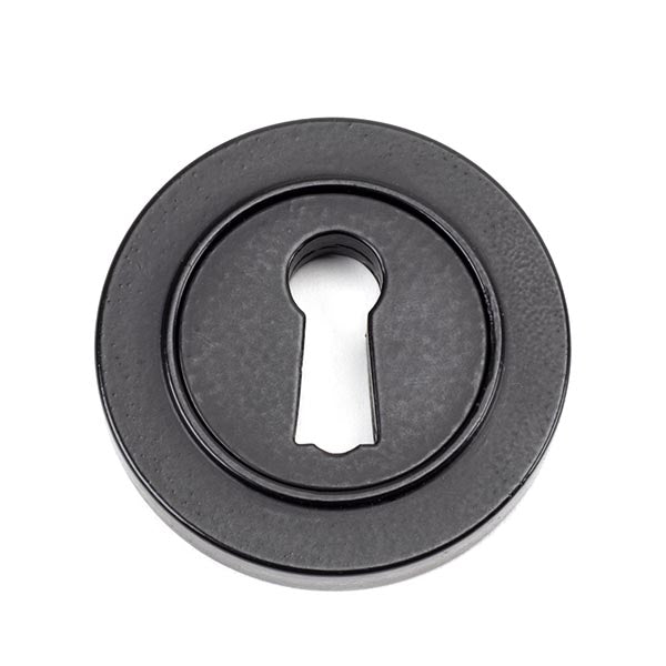 Matt Black Round Escutcheon (Plain)