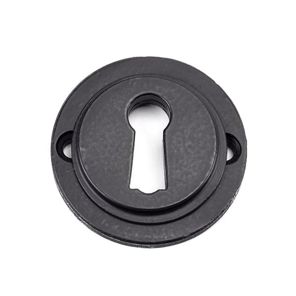 Matt Black Round Escutcheon (Beehive)