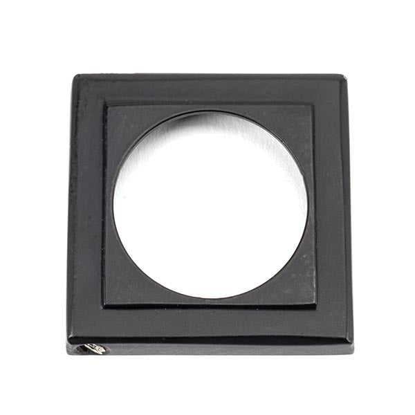 Matt Black Round Escutcheon (Square)