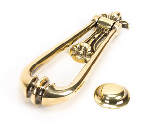 From The Anvil's Aged Brass Loop Door Knocker