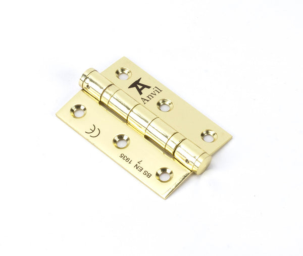 From The Anvil's Polished Brass Ball Bearing Butt Hinge (pair) SS