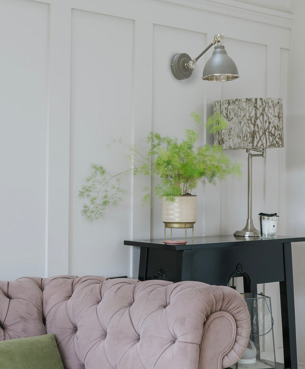 Hammered Nickel Brindley Wall Light