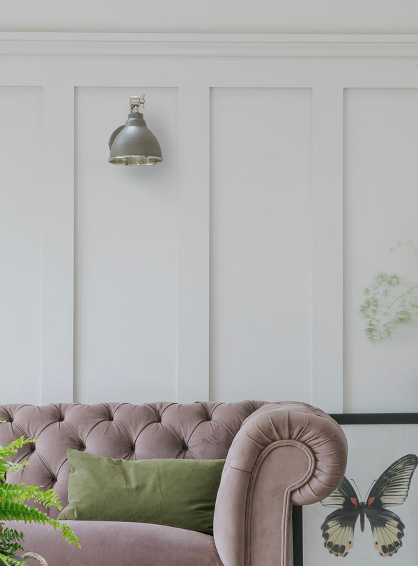 Hammered Nickel Brindley Wall Light